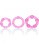 California Exotic Novelties Transparent Island Rings - Набор эрекционных колец, 3 шт (розовый)